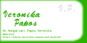 veronika papos business card